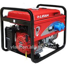 LIFAN BRADN chongqing gasoline generator set manual easily to move for home use kw motors gasoline generator!